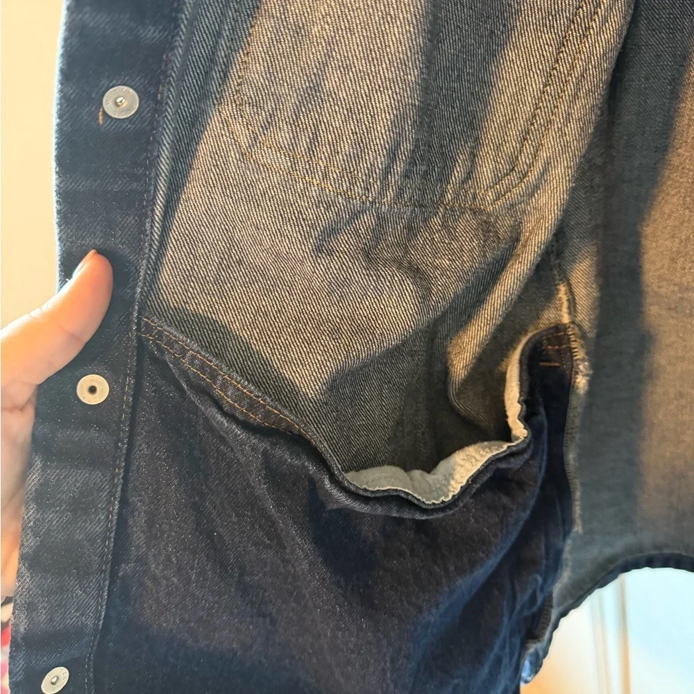 ⚡️LEVI’S Men's Denim Jacket with Tan Collar - Picture 6 of 6